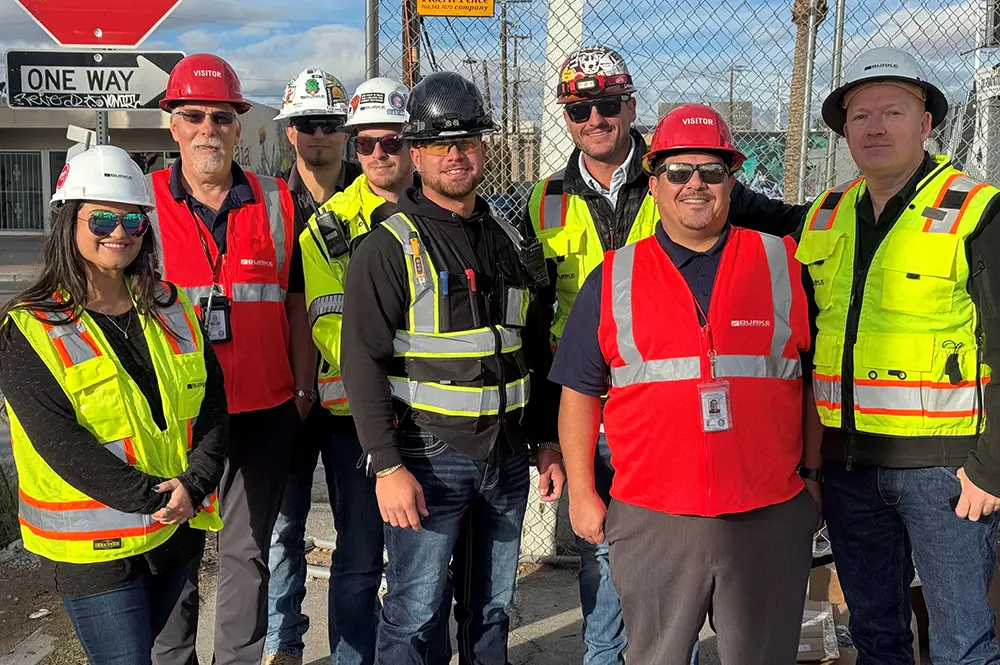 Burke CGI | Internship | Small Group Photo Of Engineers Onsite